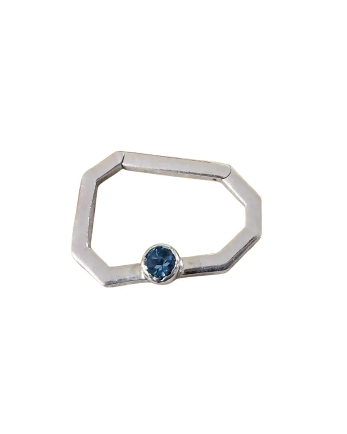 Swiss Blue Topaz Sterling Silver Clasp: Handmade Necklace Bracelet Connector