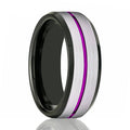 SWOOSH — hero shot — men's tungsten carbide wedding ring | Aydins Jewelry