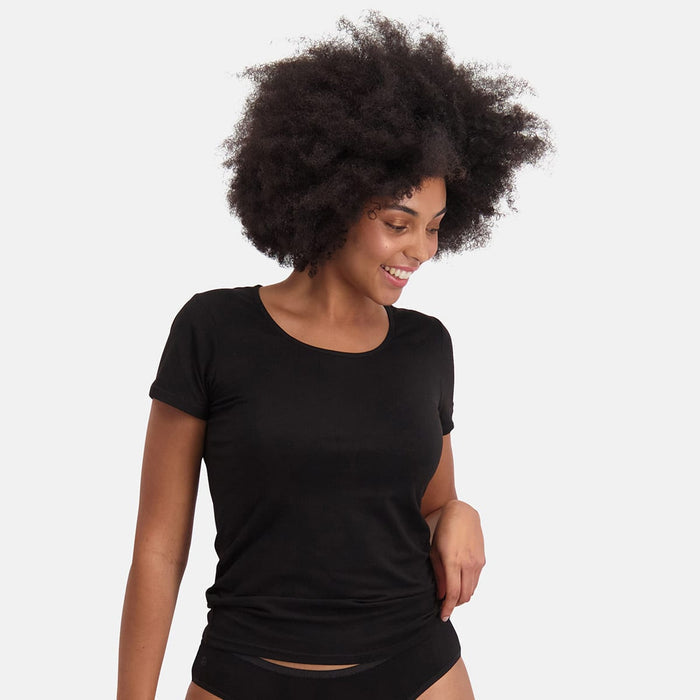 Bamboo Basics - T-shirts Kate  - Zwart