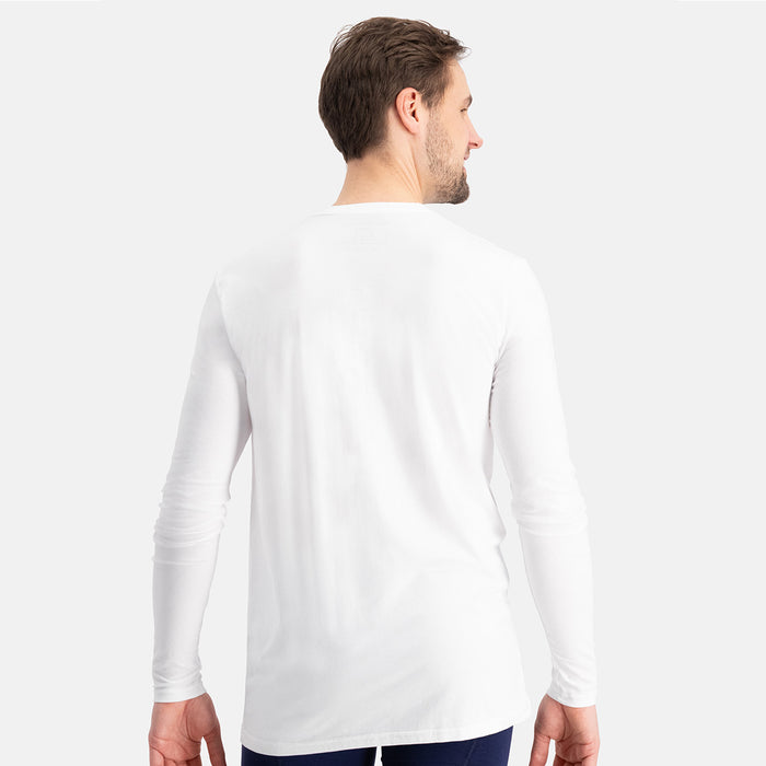 Bamboo Basics - T-shirts lange mouw Ralph ronde hals  – Wit