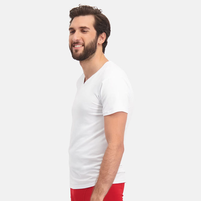 Bamboo Basics - T-Shirts Velo V-hals  - Wit