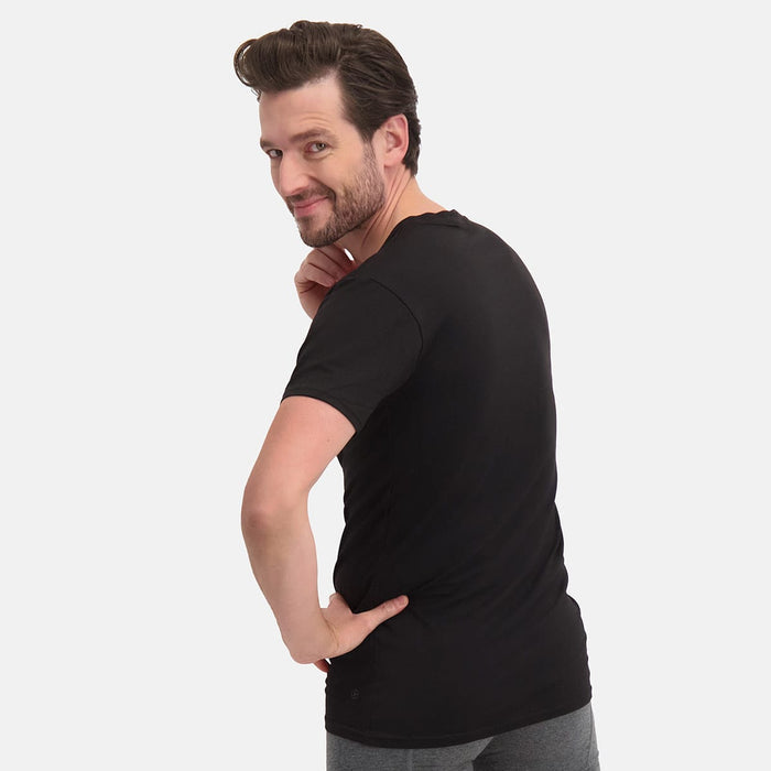Bamboo Basics - T-Shirts Velo V-hals  - Zwart