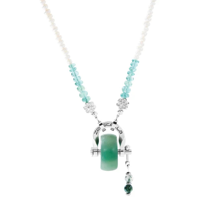 Taurus Emerald & Green Aventurine Necklace