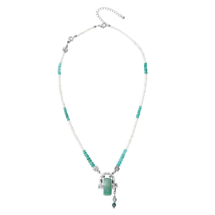 Taurus Emerald & Green Aventurine Necklace