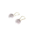 Teardrop Rose Quartz 14k Gold Earrings: Dainty Cabochon Gemstone - K Jewelry Accessories