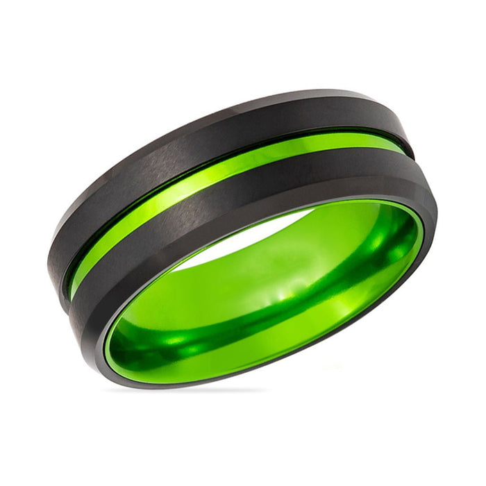 TESLA — display shot — men's tungsten carbide wedding ring | Aydins Jewelry