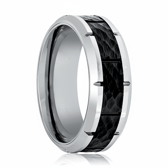 THYROS — hero shot — men's tungsten carbide wedding ring | Aydins Jewelry