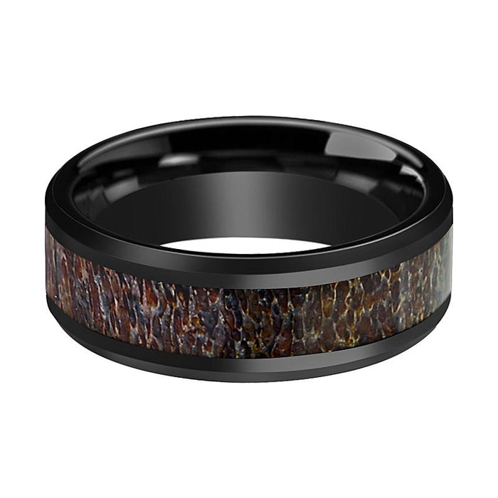 TINE Black Ceramic men's wedding band, image 2