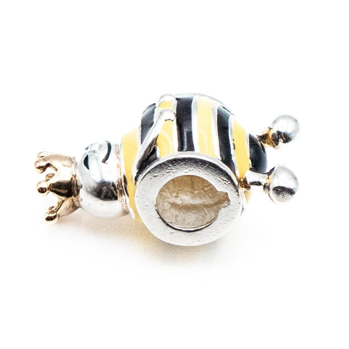 Truth Jewellery Sterling Silver Queen Bee Charm With Golden Crown