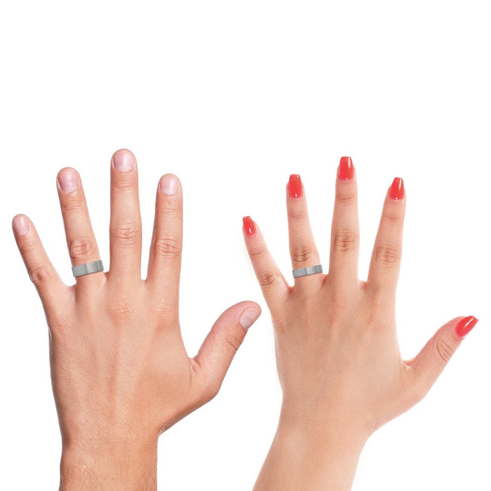 TSUNAMI — angled view — men's tungsten carbide wedding ring | Aydins Jewelry