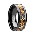 TUNDRA Black Ceramic men's wedding band, image 1