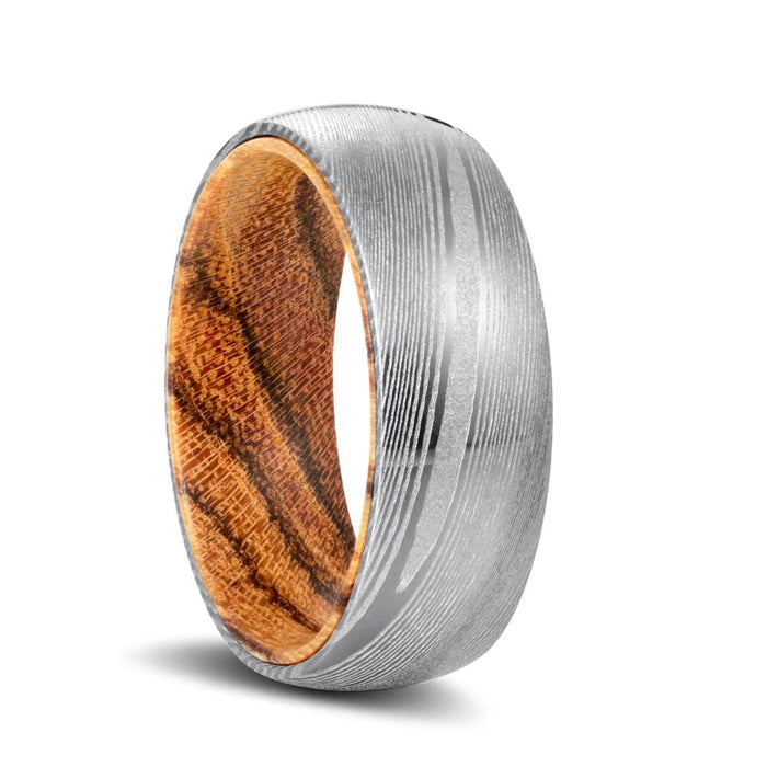 UMBER — hero shot — men's damascus steel wedding ring | Aydins Jewelry
