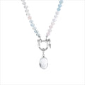 Veil Morganite & Clear Quartz Necklace