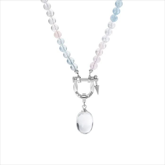 Veil Morganite & Clear Quartz Necklace