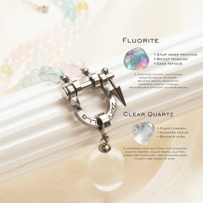 Veil Morganite & Clear Quartz Necklace