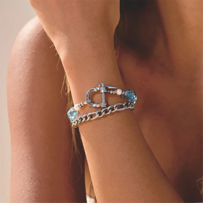 Vela Blue Topaz & Pearl Bracelet