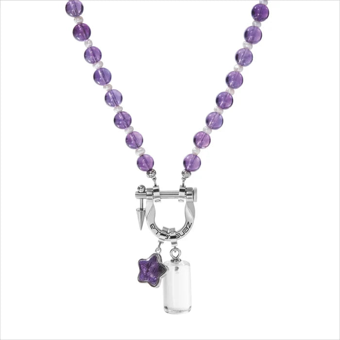 Vesper Amethyst & Pearl Necklace