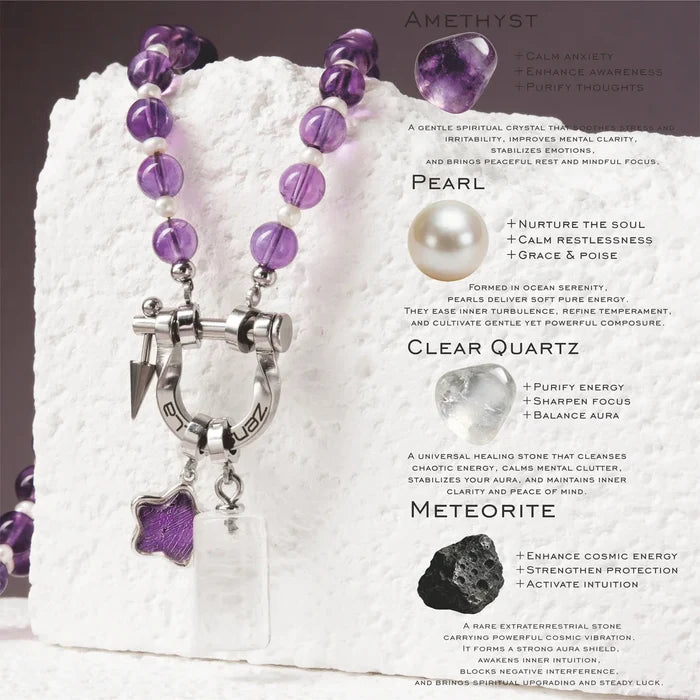 Vesper Amethyst & Pearl Necklace