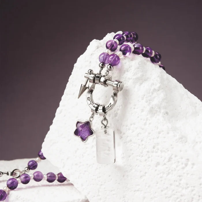Vesper Amethyst & Pearl Necklace