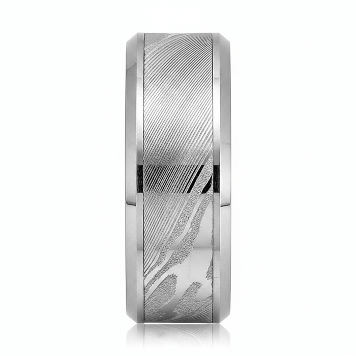VESPER — angled view — men's tungsten carbide wedding ring | Aydins Jewelry