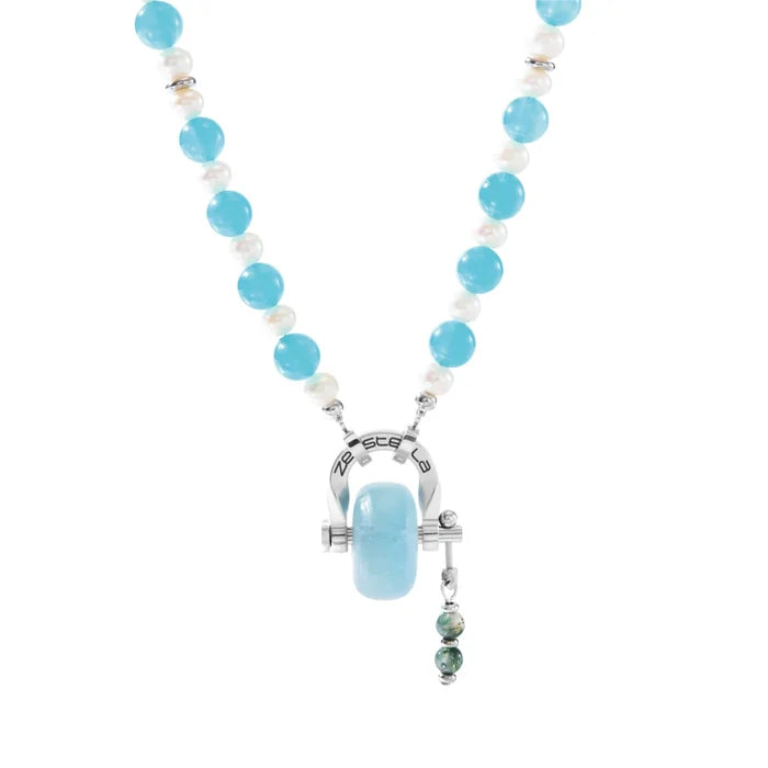 Virgo Amazonite & Fluorite Necklace