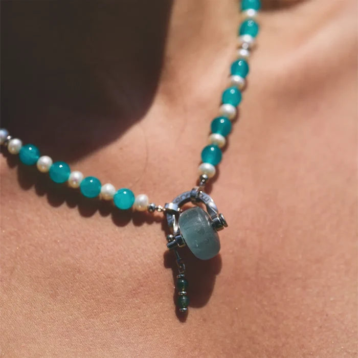 Virgo Amazonite & Fluorite Necklace