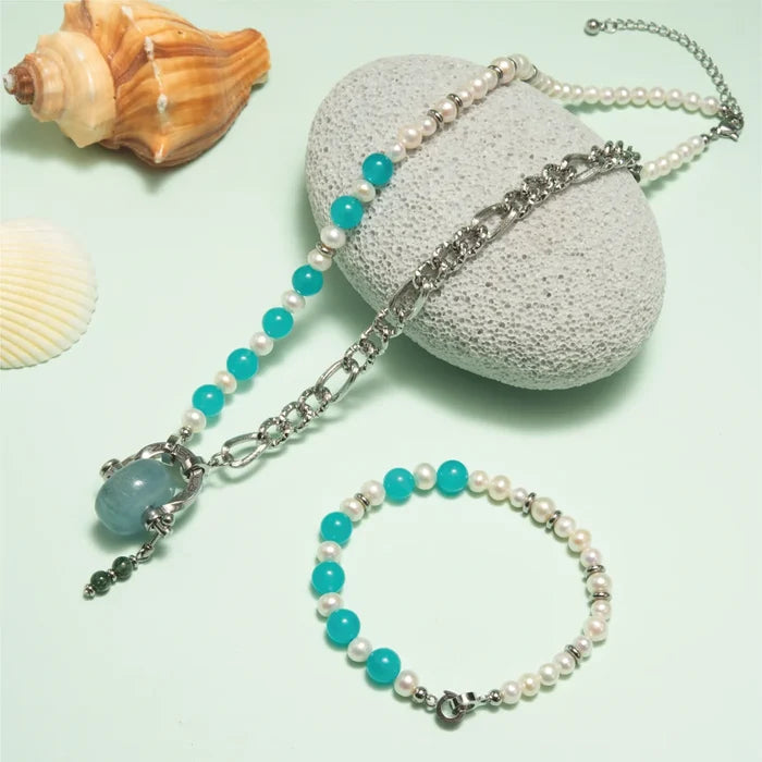 Virgo Amazonite & Fluorite Necklace