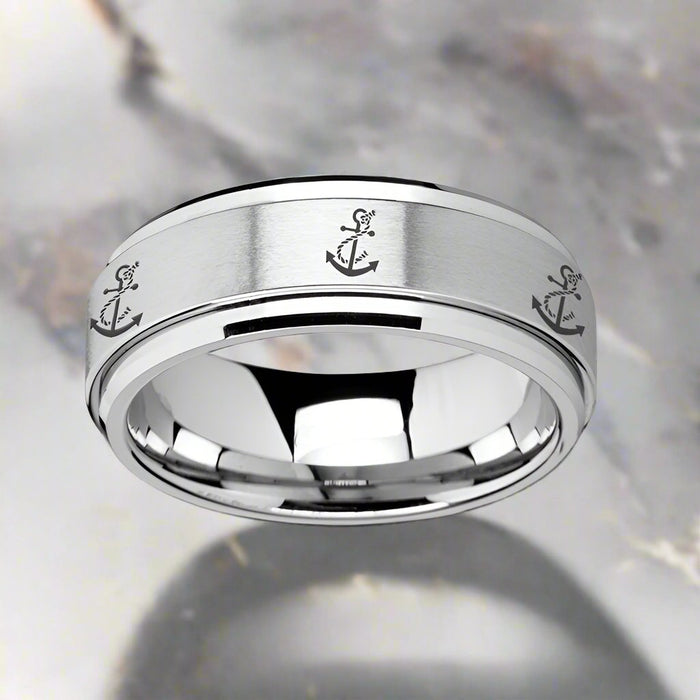 VOYAGE Tungsten Carbide men's wedding band, image 1