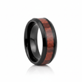 WARDEN — Hero product shot — men's tungsten wedding ring.