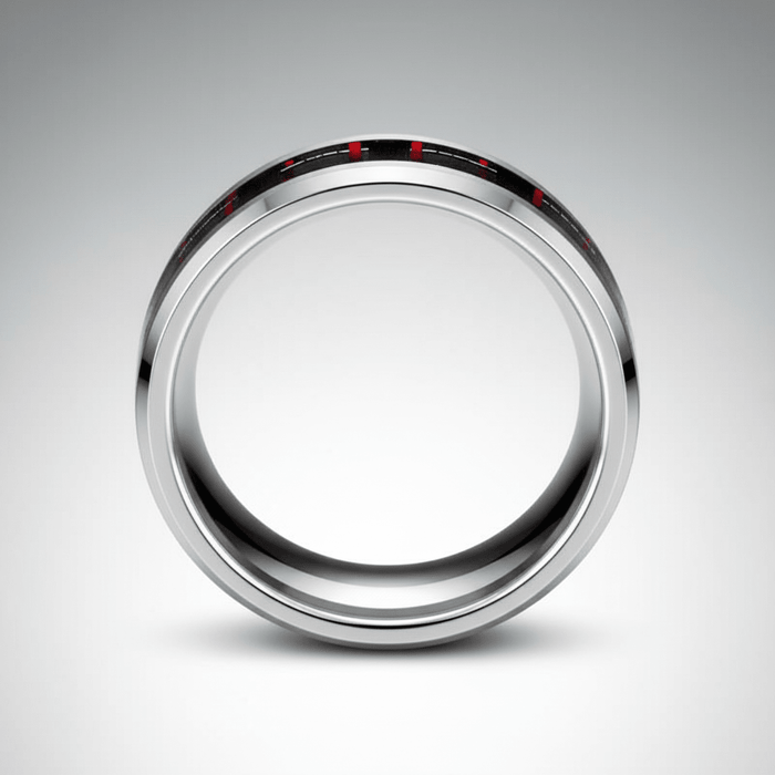 WHISPER — alternate angle — men's tungsten carbide wedding ring | Aydins Jewelry