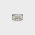 White Ice Multi-Row Ring - Monis Anas Jewellers