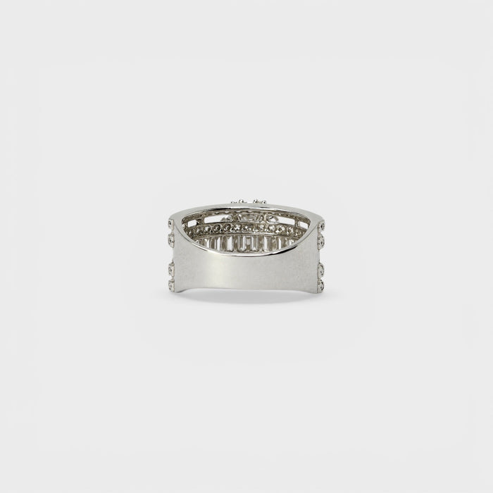 White Ice Multi-Row Ring - Monis Anas Jewellers