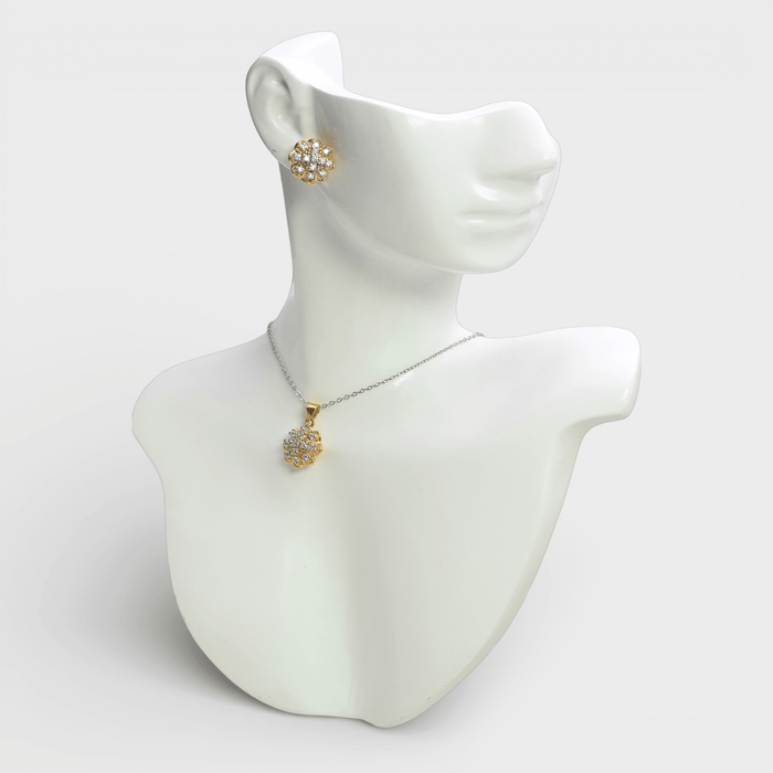 White Zircon Bloom Set - Monis Anas Jewellers