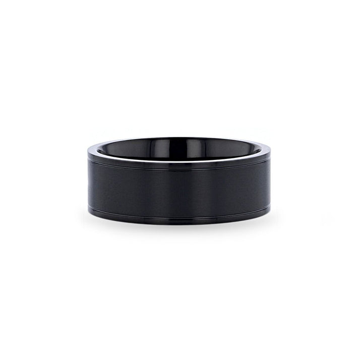 WOLFGANG — detail view — men's titanium wedding ring | Aydins Jewelry