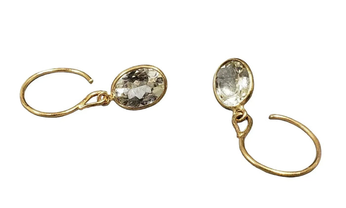 Yellow Aquamarine Earrings Gold 18k - K Jewelry Accessories