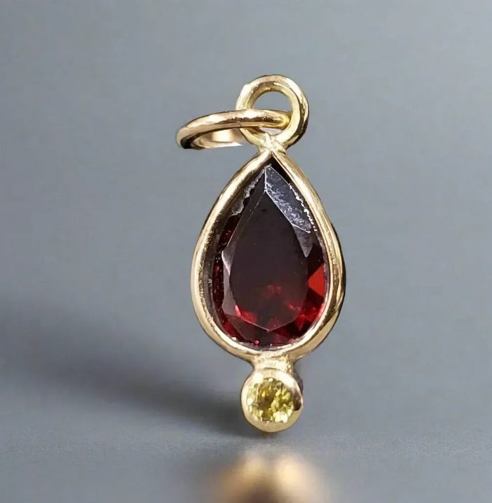Yellow Sapphire Garnet Pendant 14k Gold - K Jewelry Accessories
