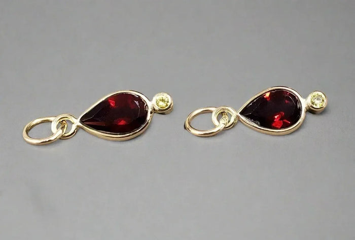 Yellow Sapphire Garnet Pendant 14k Gold - K Jewelry Accessories