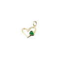 Zambian Emerald Heart 14k Gold Pendant - K Jewelry Accessories