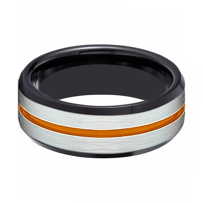 ZORRO — lifestyle on hand — men's tungsten carbide wedding ring | Aydins Jewelry